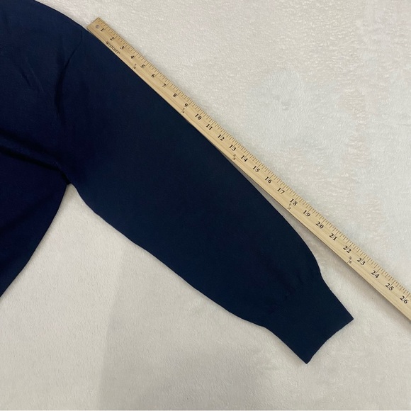 Orvis Mens 100% Merino Wool Sweater Navy Blue V-Neck Pullover Long Sleeve Sz XXL - Picture 9 of 9